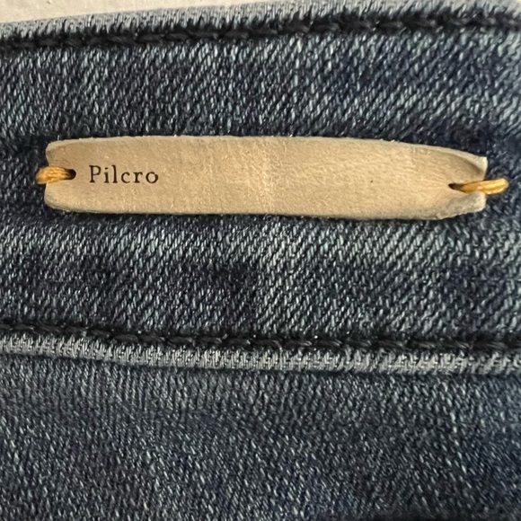 Pilcro STET Mid Rise Flare Jeans Womens 28 Dark Wash Anthropologie Stretch Denim - Picture 7 of 12